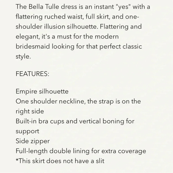 Revelry Belle Tulle Blue Gray Maxi Bridesmaid Wedding Dress One Shoulder Formal - Picture 14 of 15